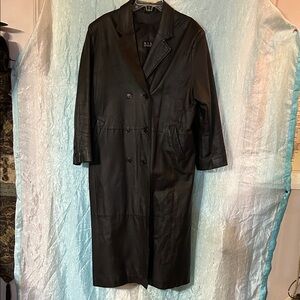 Vintage N.Y.D.A Dark Brown Double-Breasted Trench Coat